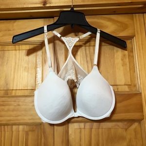 White lace Maidenform bra